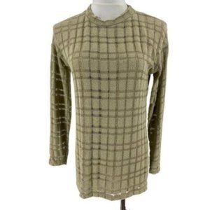 Zara Collection Womens Texture Open Knit Sweater Size Medium Beige Tan